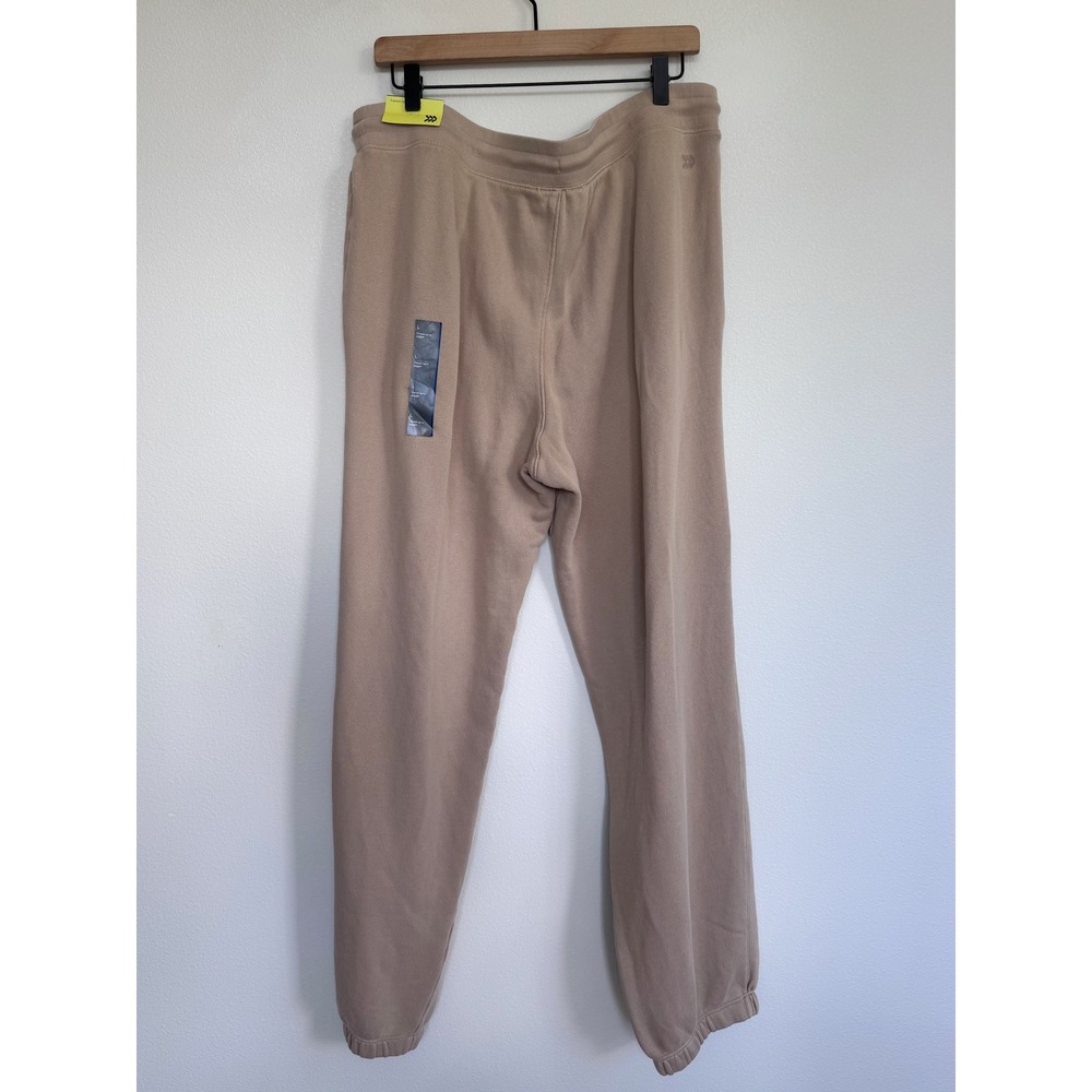 All in Motion | Mens French Terry Jogger Pants in Sand Tan Beige Size L NEW - Picture 6 of 10
